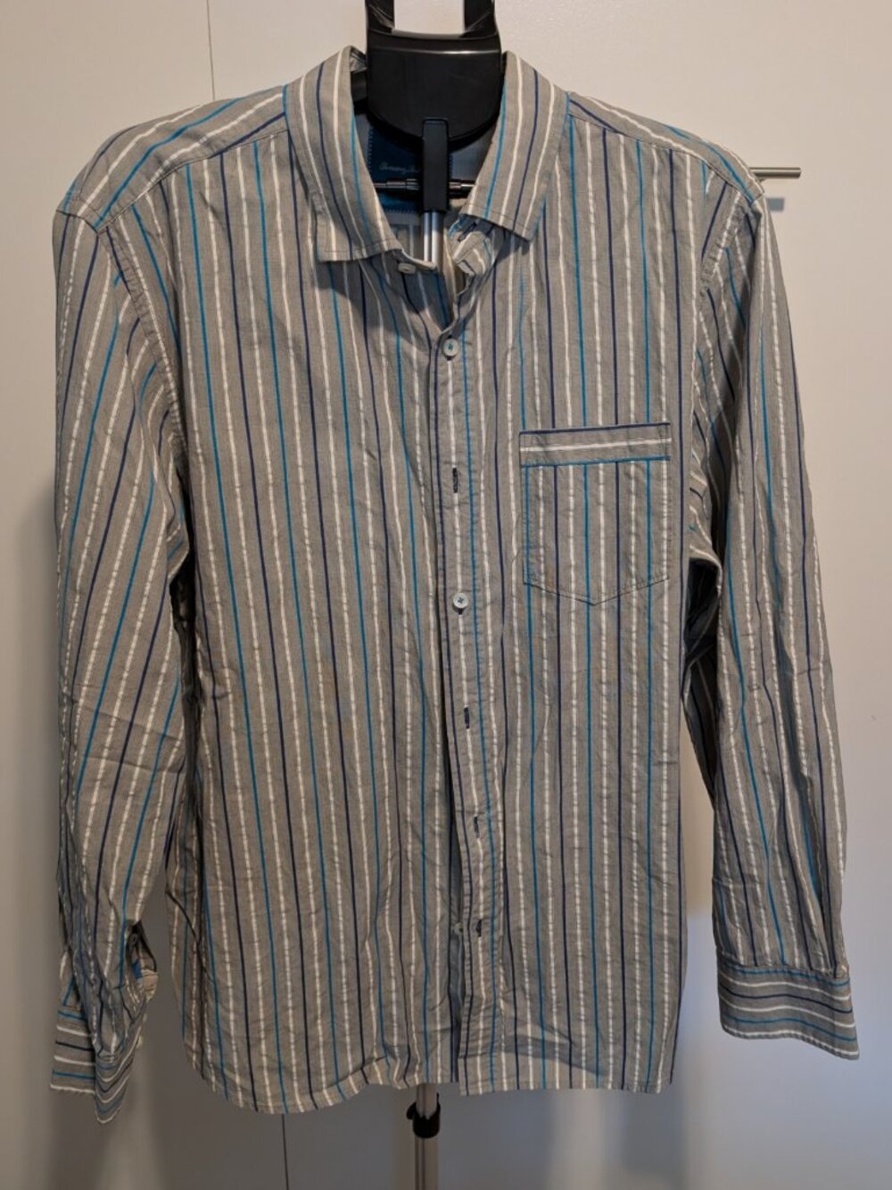 Kenneth Cole linen-blend button-down shirt - XL